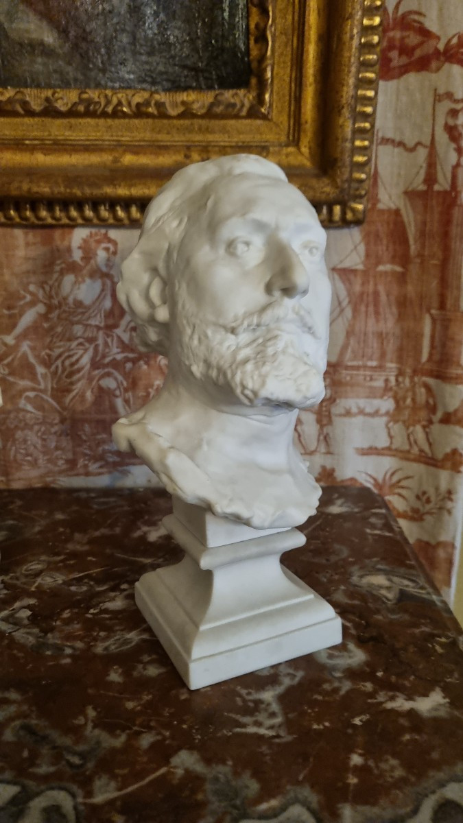 Cookie De Sèvres Bust Of Gambetta H. 24 Cm Falguieres Porcelain-photo-2