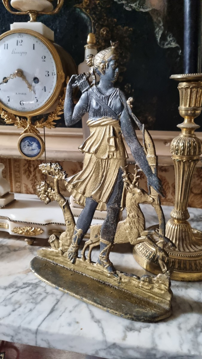 DIANE CHASSEURESSE FONTE EPOQUE EMPIRE CALE PORTE OBJET DE CHARME-photo-4