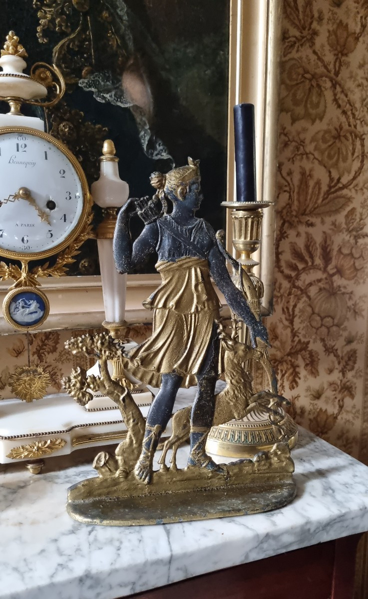 DIANE CHASSEURESSE FONTE EPOQUE EMPIRE CALE PORTE OBJET DE CHARME