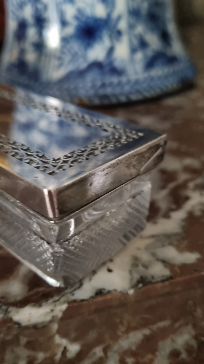 BOÎTE À RACINES ARGENT MASSIF POINCON AU COQ ET CRISTRAL EPOQUE EMPIRE ART DENTAIRE DENTISTE-photo-1