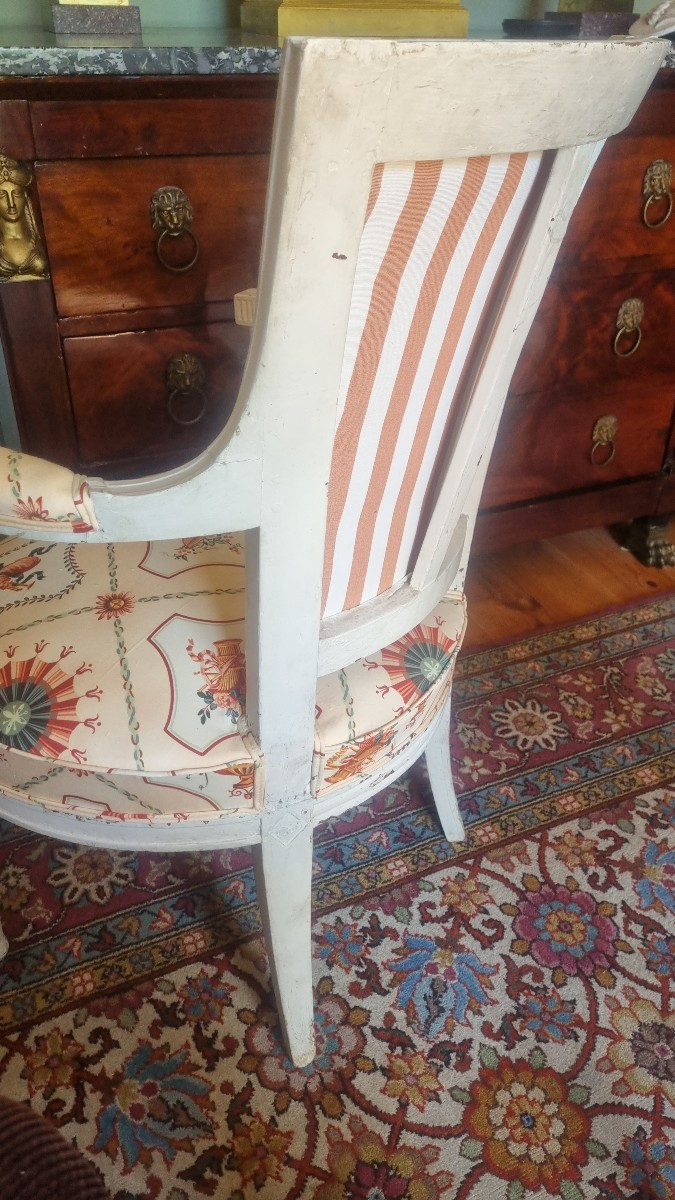 FAUTEUIL CABRIOLET EPOQUE DIRECTOIRE XVIIIe-photo-2