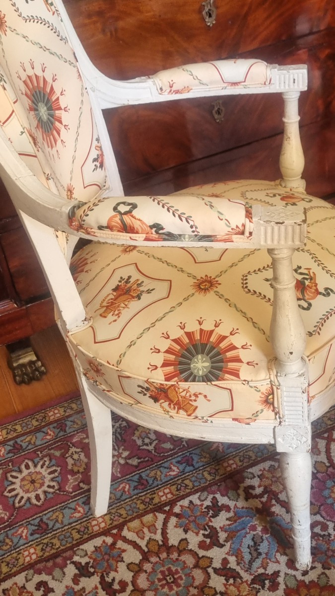 FAUTEUIL CABRIOLET EPOQUE DIRECTOIRE XVIIIe-photo-4