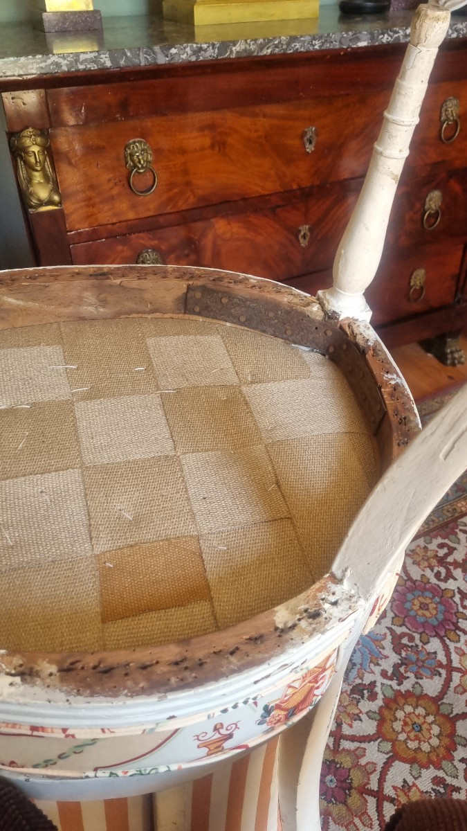 FAUTEUIL CABRIOLET EPOQUE DIRECTOIRE XVIIIe-photo-6