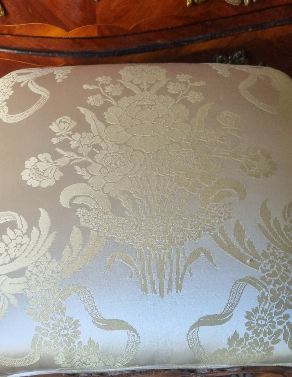 Natural Wood Tabouret Louis XV Period 18th Century-photo-1