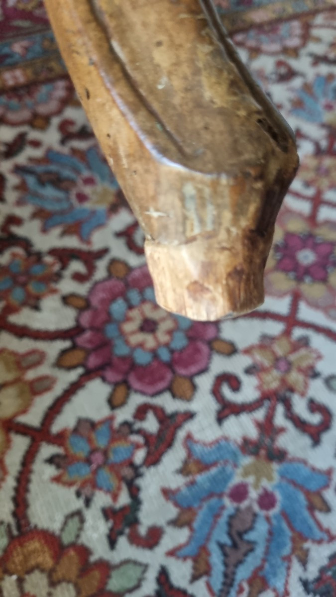 Natural Wood Tabouret Louis XV Period 18th Century-photo-5