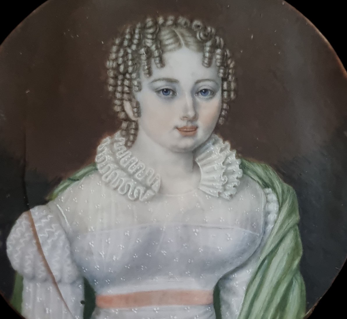Miniature Epoque Debut XIXe Empire Portrait Femme-photo-4