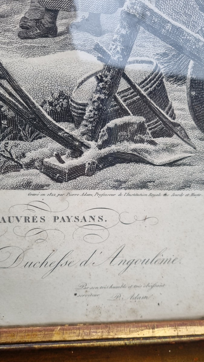 Gravure Louis XVI Distributing Alms To The Poor Monarchy Period Restauration-photo-4