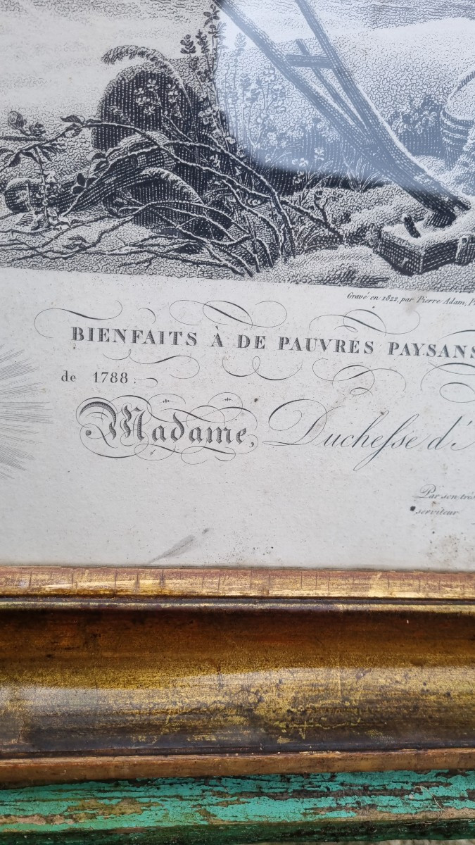 Gravure Louis XVI Distributing Alms To The Poor Monarchy Period Restauration-photo-1