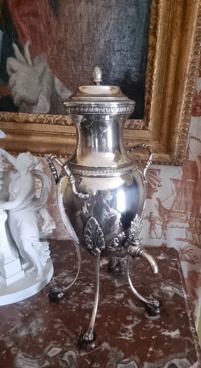 Samovar Silver Metal Table Fountain 19th Century