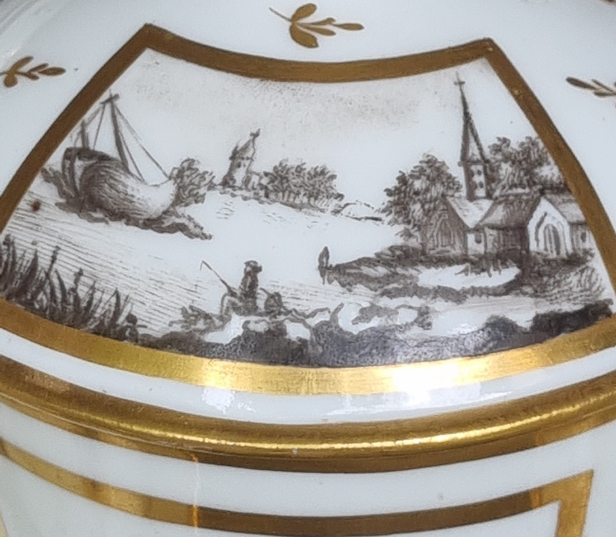 Manufacture De Locré - Porcelaine De Paris - Coffee Set Epoque Fin XVIIIe Grisaille-photo-3