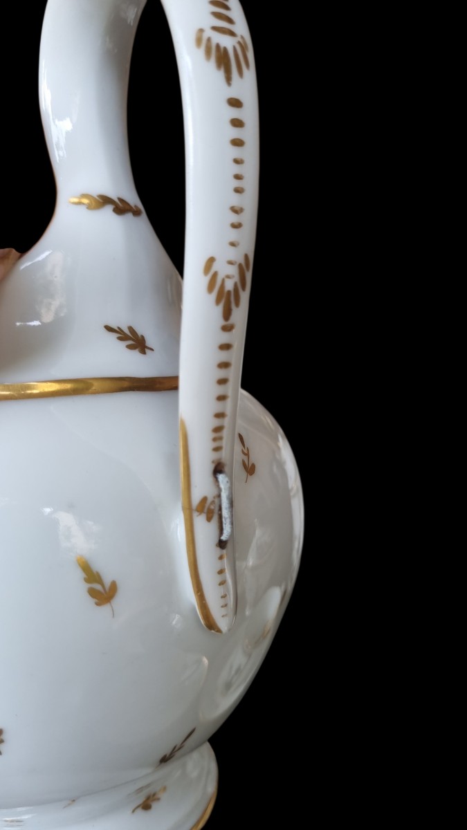 Manufacture De Locré - Porcelaine De Paris - Coffee Set Epoque Fin XVIIIe Grisaille-photo-4
