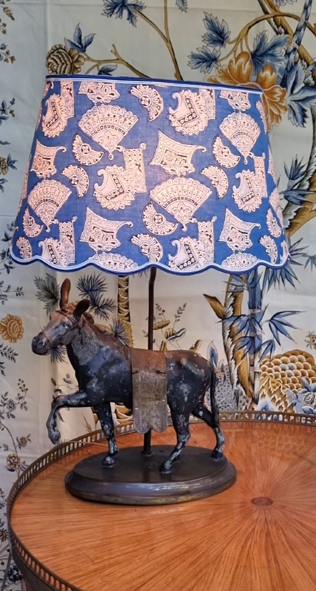 LAMPE EN RÉGULE ANE  ÉPOQUE NAPOLÉON III 