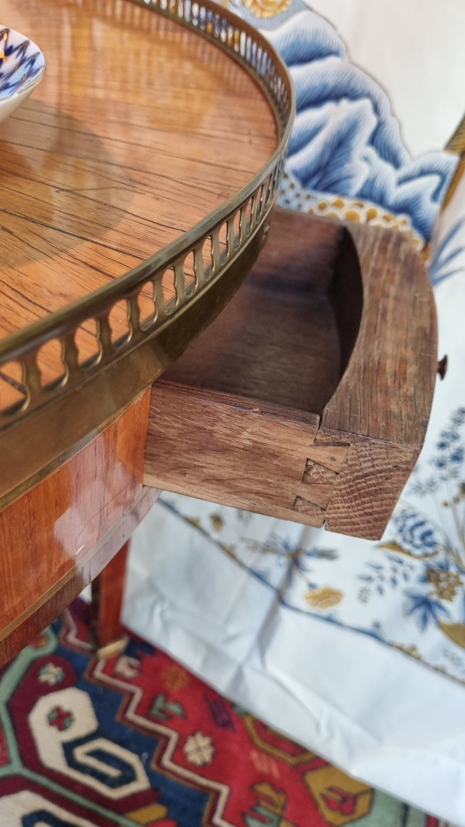 TABLE BOUILLOTTE STYLE LOUIS,XVI FIN XIXe-photo-4