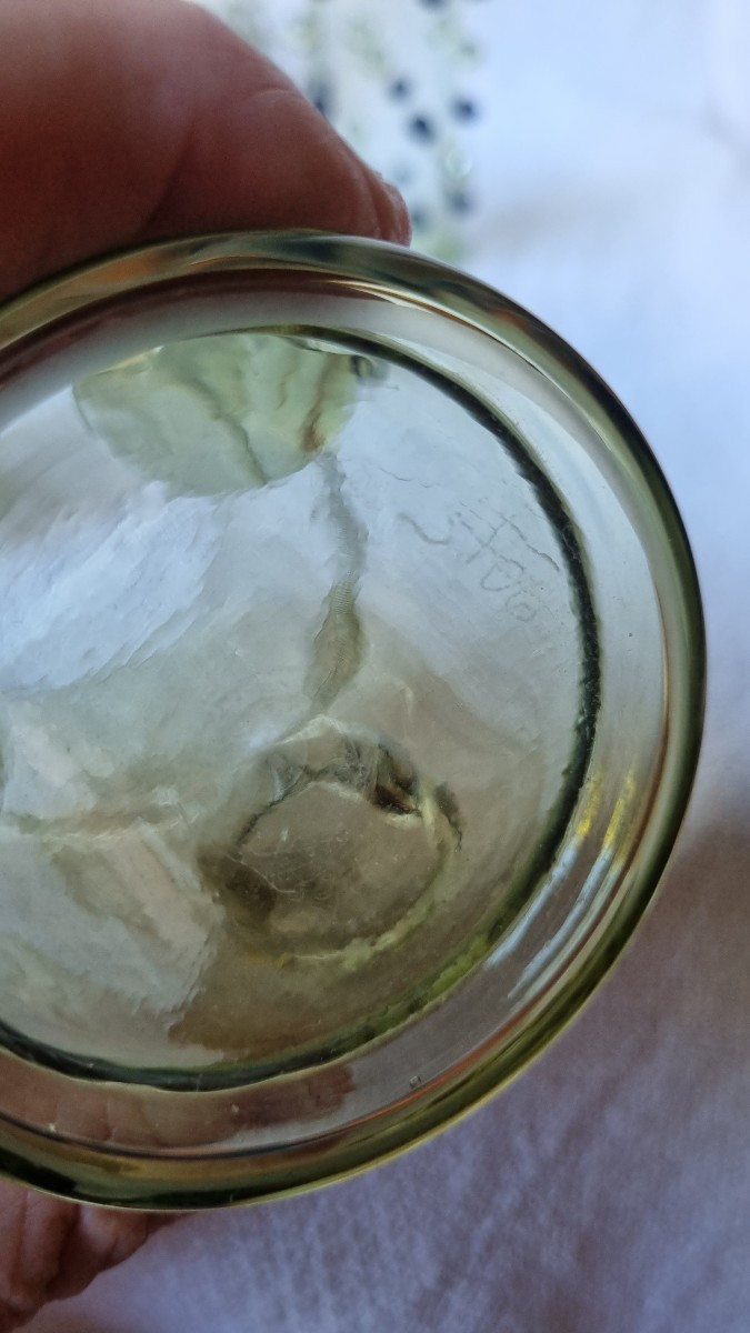 Série de 12 verres à pastilles en verre fumé ou blanc-photo-5