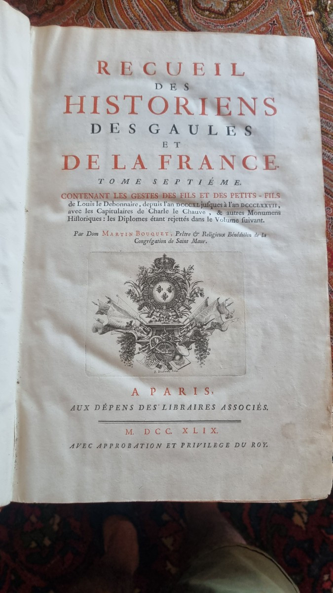 With The Arms Of Louis XV Livre Histoire De France 1749 Recueil Des Historiens-photo-2
