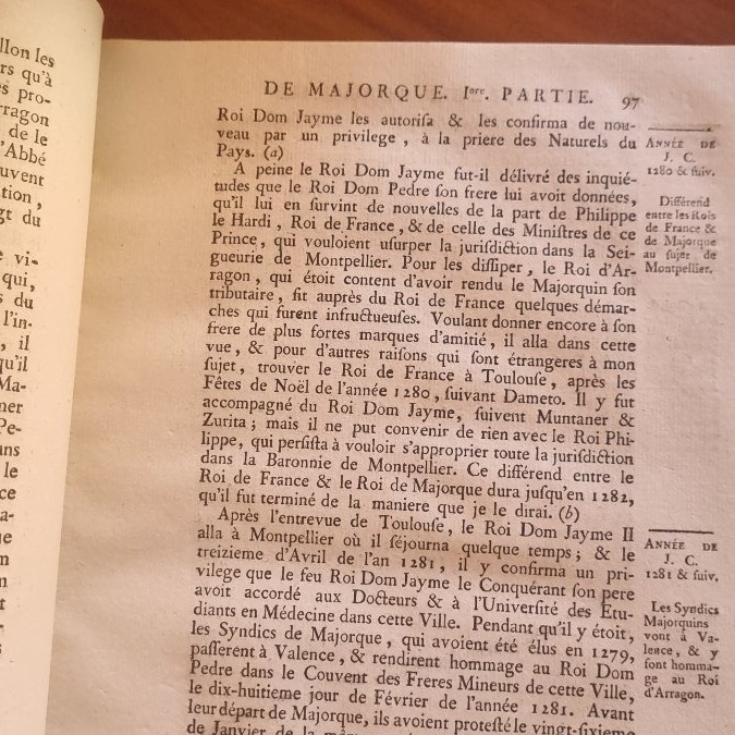 HISTOIRE DE MAJORQUE 1777 ESPAGNE D'HERMILLY MONTPELLIER -photo-4