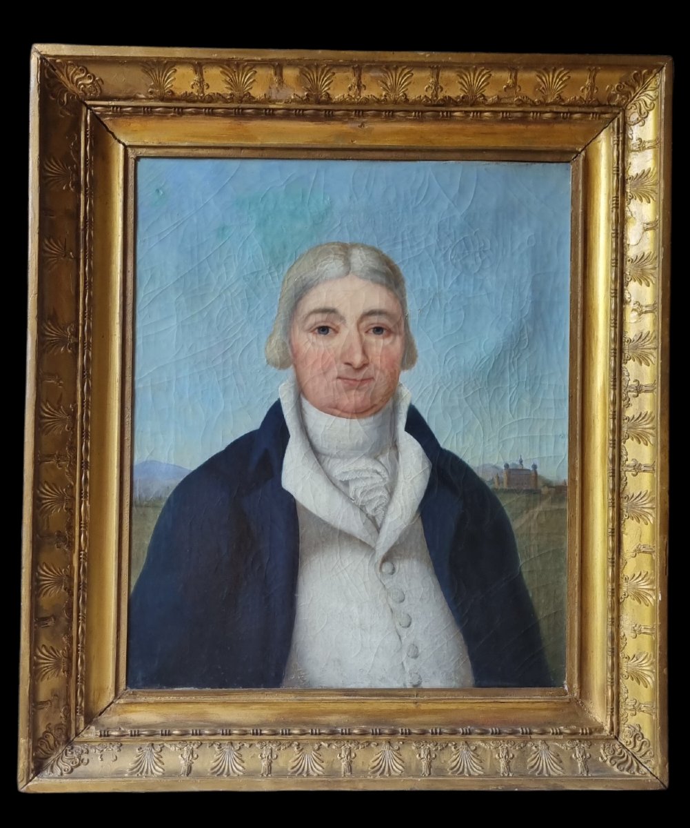 PORTRAIT D HOMME DEBUT XIXe EPOQUE EMPIRE ECOLE ALLEMANDE