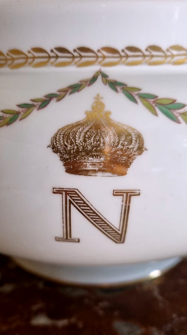 PORCELAINE DE SÈVRES ÉPOQUE NAPOLÉON III 1862 AU CHIFFRE DE NAPOLÉON III SOUPIÈRE 1862-photo-7