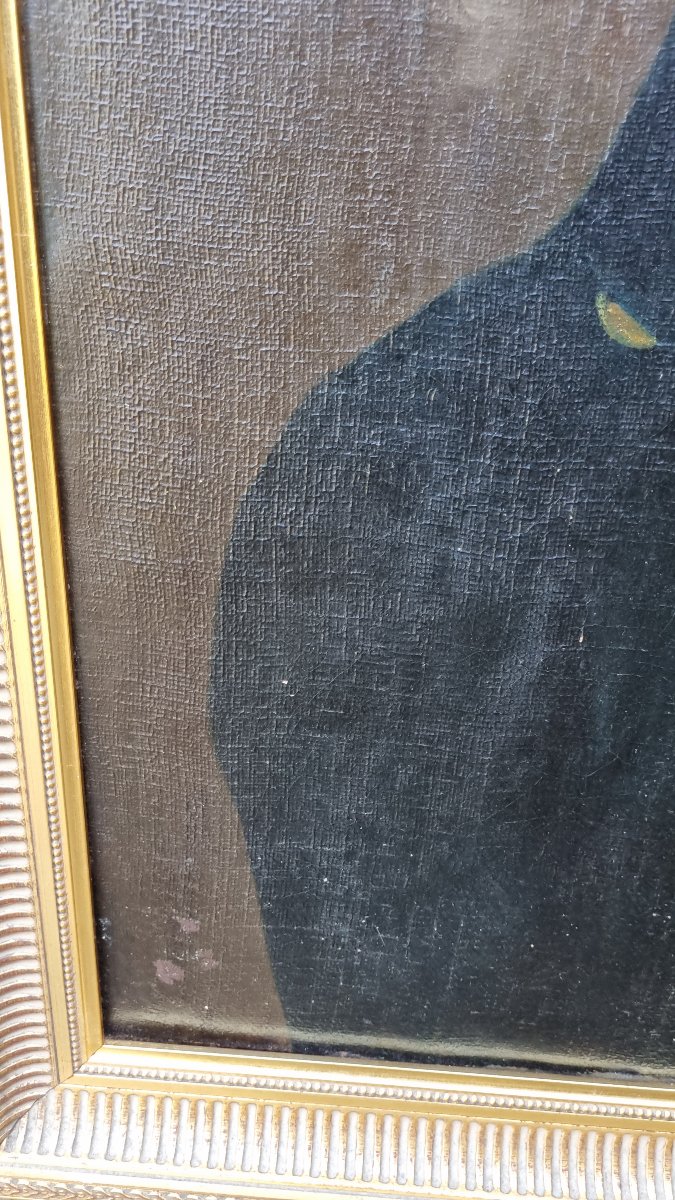 PORTRAIT DE JEUNE HOMME FIN XVIIIe VERS 1795 DIRECTOIRE -photo-1