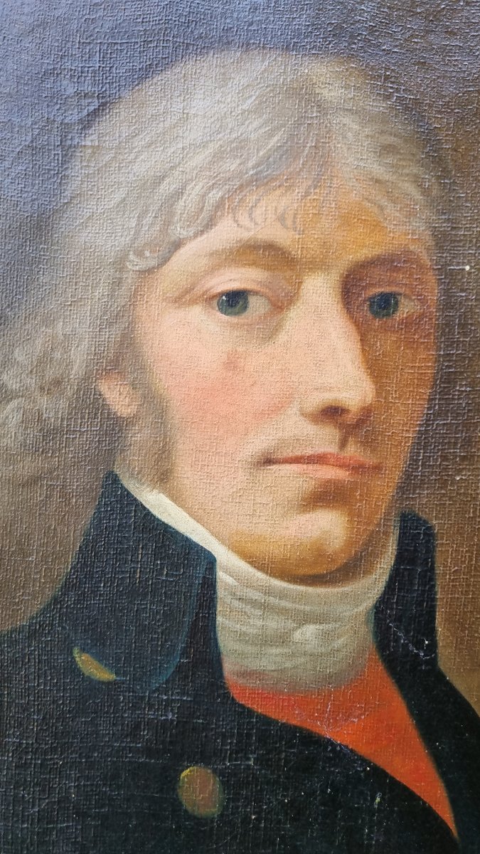 PORTRAIT DE JEUNE HOMME FIN XVIIIe VERS 1795 DIRECTOIRE 