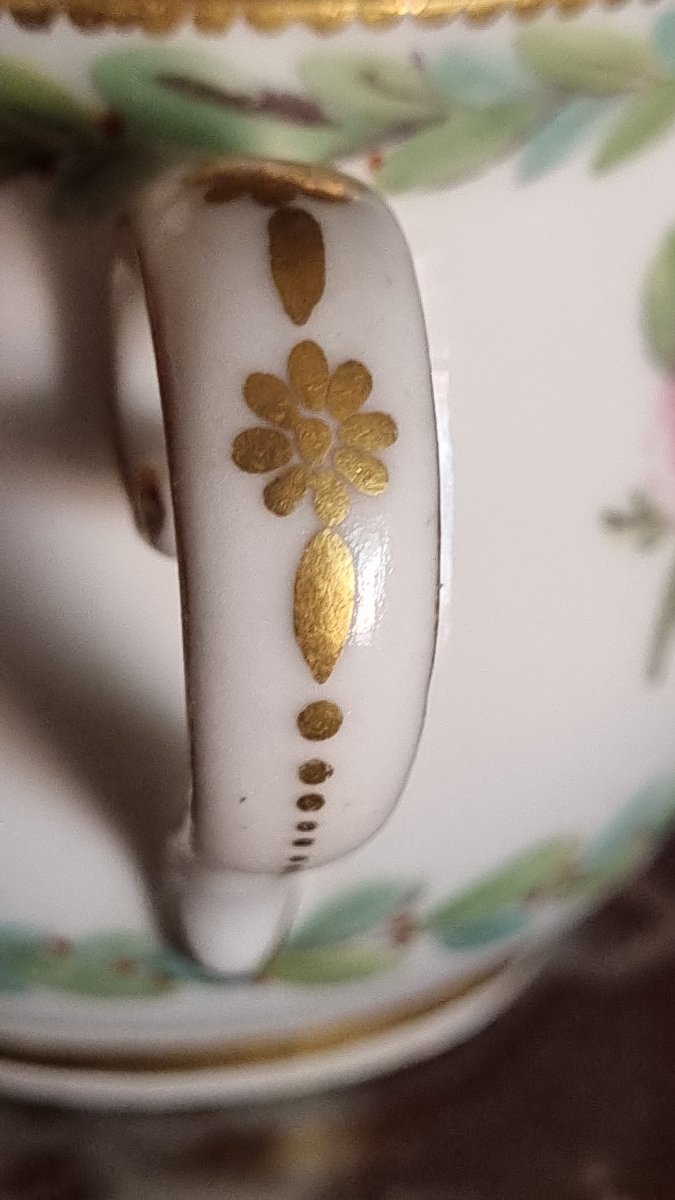 PORCELAINE DE SEVRES XVIIIe POT À JUS SERVICE ROSES ET FEUILLAGE LOUIS XVI  NICOLAS SINSSON-photo-7