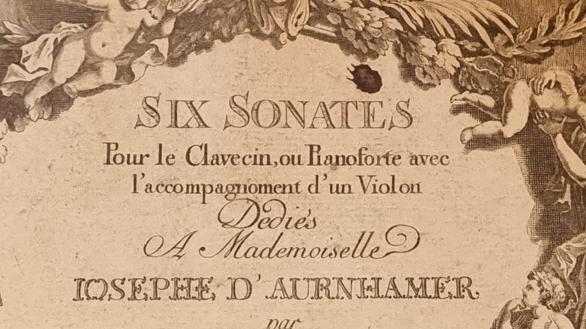 MOZART PARTITION ÉDITION ORIGINALE  VIENNE 1781 SIX SONATES POUR PIANO ET VIOLON MUSIQUE RARE-photo-1