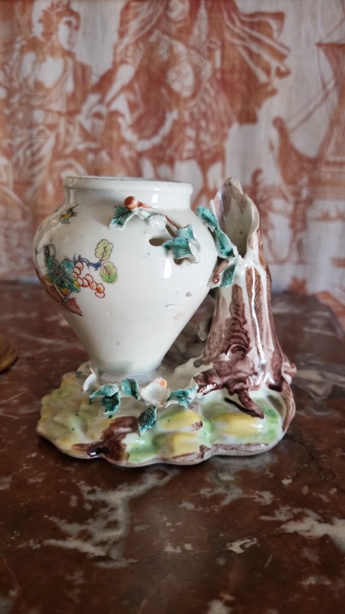 PORCELAINE DE MENNECY VASE POT POURRI KAKIEMON EPOQUE XVIIIe LOUIS XV-photo-4