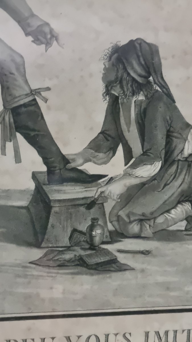 Jean François BOSIO AQUATINTE EPOQUE DIRECTOIRE INCROYABLES ET MERVEILLEUSES GRAVURE  MONACO-photo-4