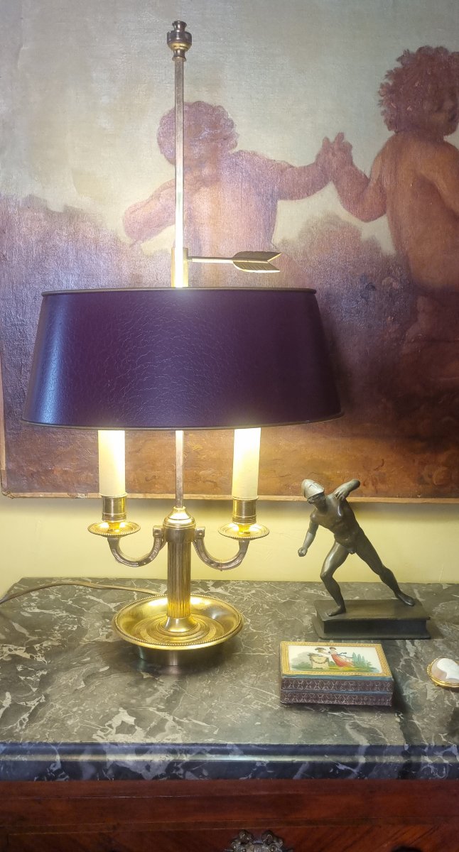 Gilded Bronze Hot Water Bottle Lamp, Louis XVI Style  