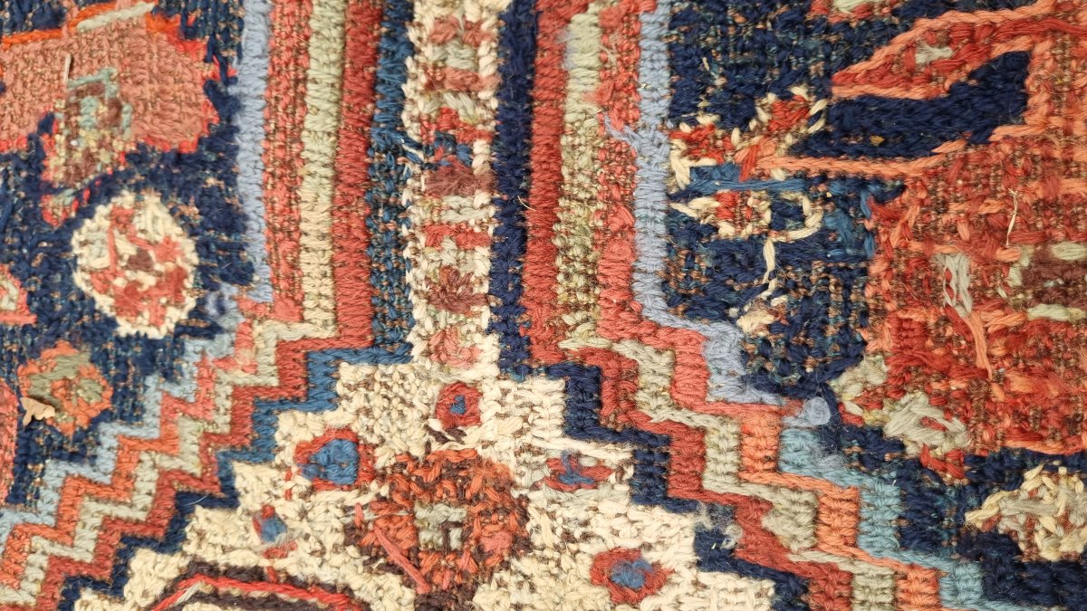 TAPIS DE GALERIE COULOIR ANCIEN CAUCASE NOUÉ MAIN XIXe 155 x 300-photo-3