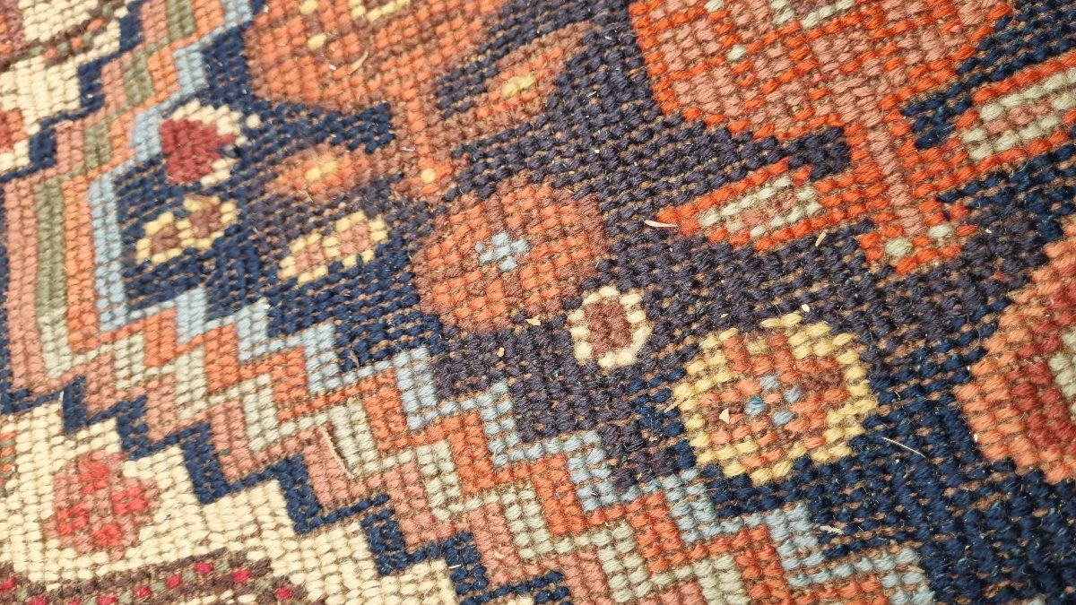 TAPIS DE GALERIE COULOIR ANCIEN CAUCASE NOUÉ MAIN XIXe 155 x 300-photo-1
