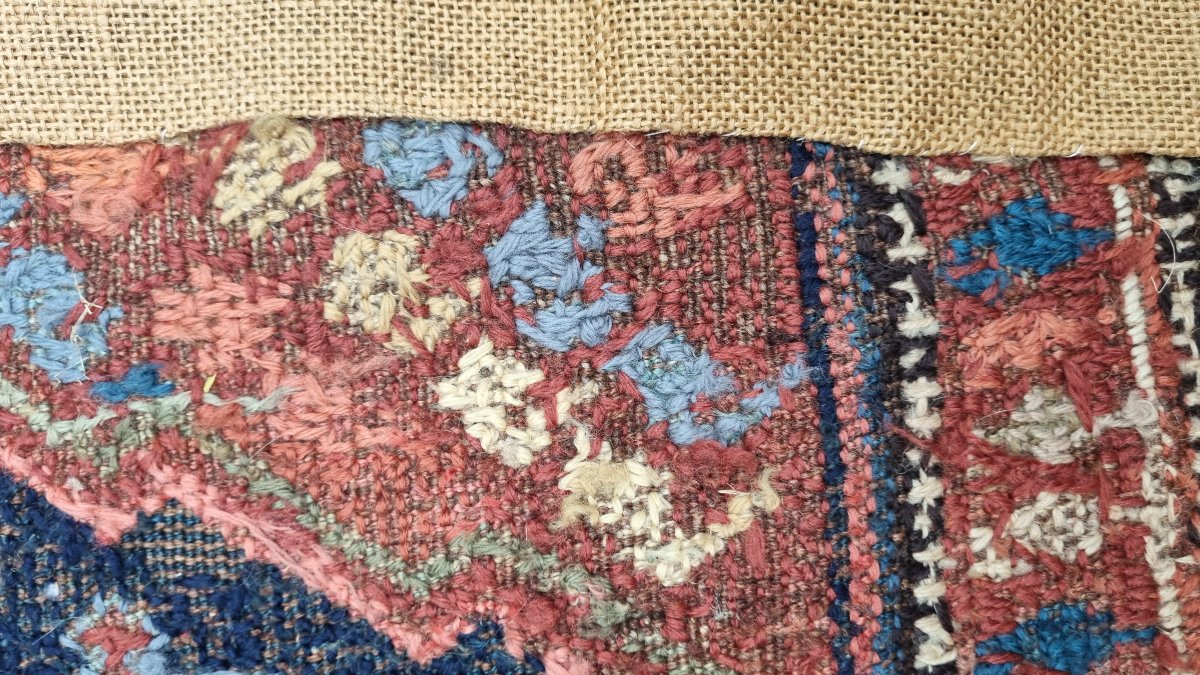 TAPIS DE GALERIE COULOIR ANCIEN CAUCASE NOUÉ MAIN XIXe 155 x 300-photo-2