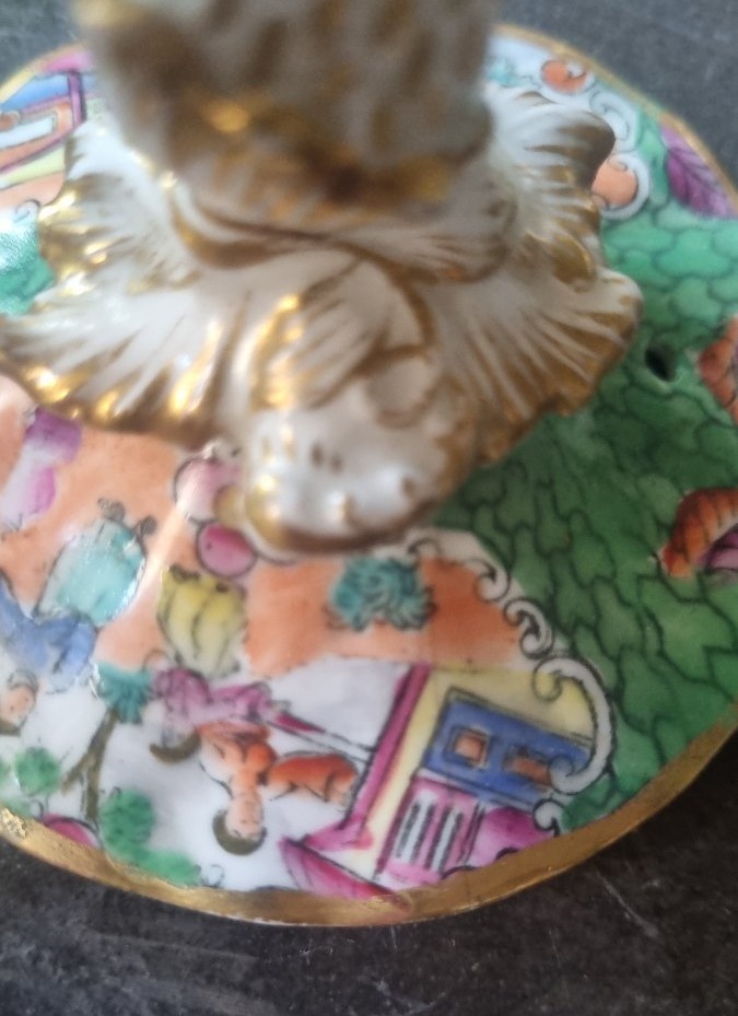 English Fine Earthenware Tea Pot, Circa 1840, With Chinese Decor-photo-1