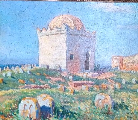 Antoni Teslar 1930 Rabat, Morocco Polish Orientalist Painter Poland  Oil On Cardboard-photo-3