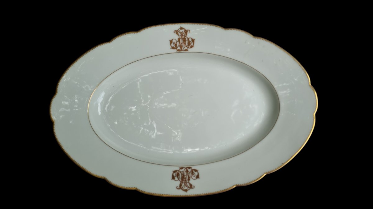 Small White And Gold Limoges Porcelain Table Set In The Napoleon III Style -photo-7