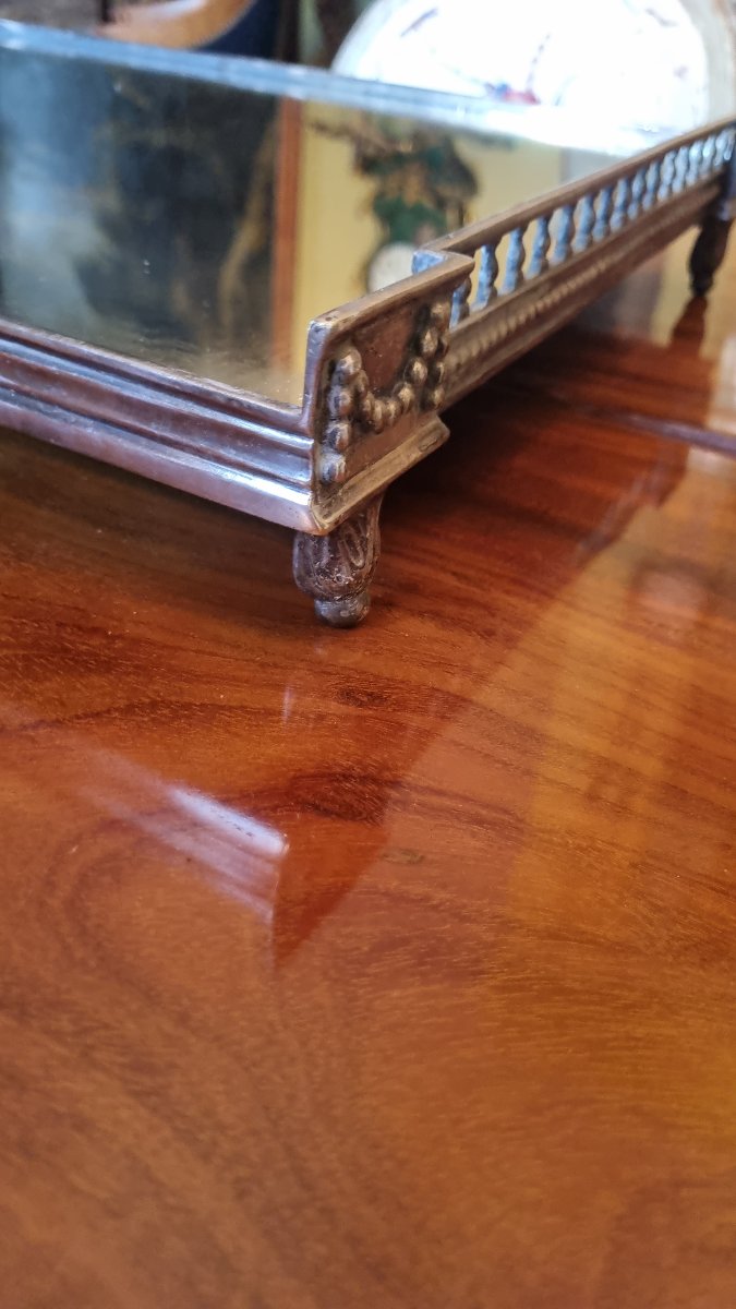 SURTOUT DE TABLE CENTRE DE TABLE MÉTAL ARGENTÉ  STYLE LOUIS XVI ÉPOQUE NAPOLÉON III -photo-5