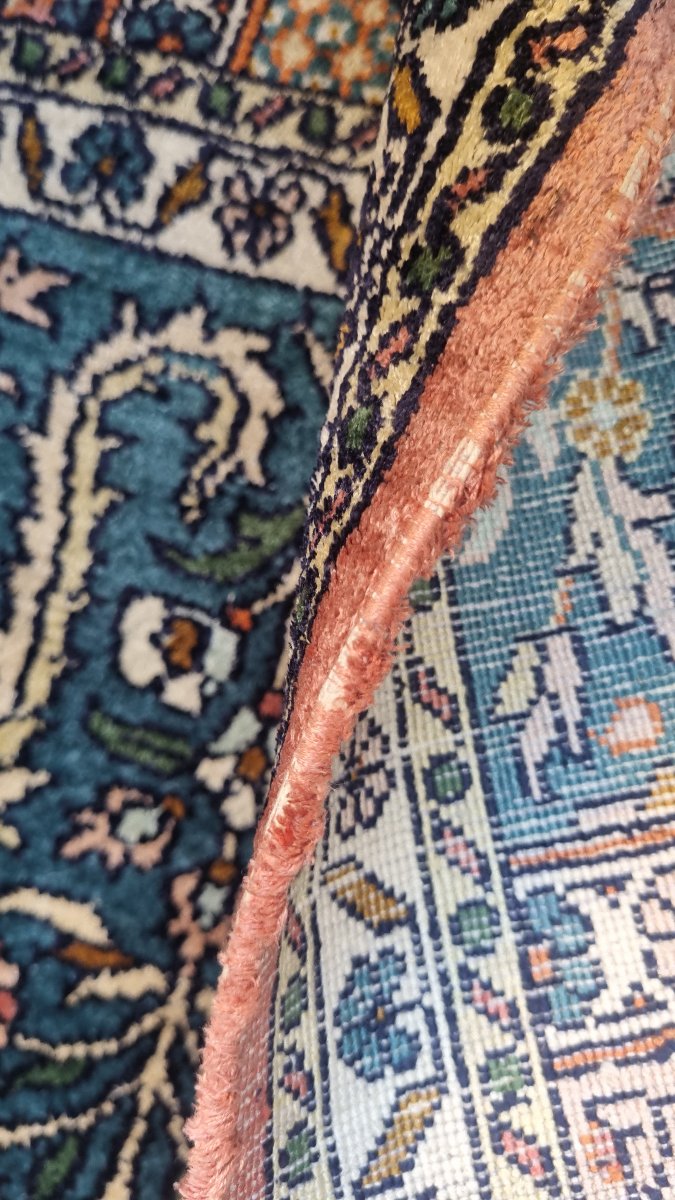 Fully Hand-knotted Oriental Silk And Cashmere Rug 158 Cm X 84 Cm-photo-3