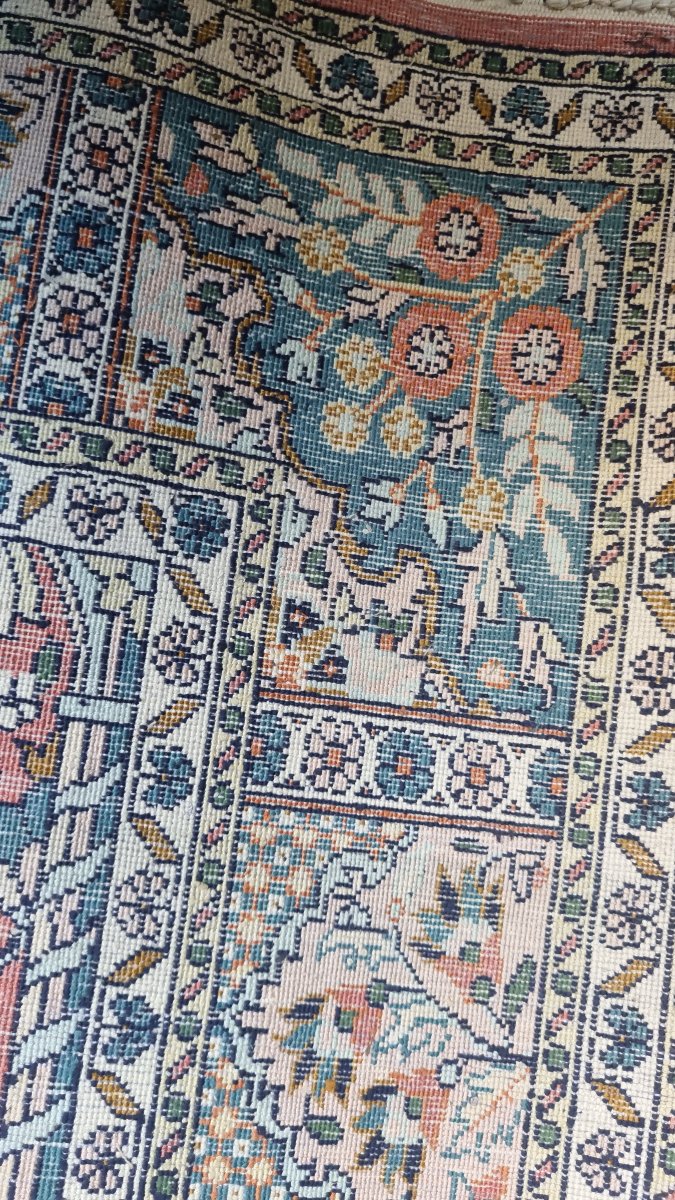 Fully Hand-knotted Oriental Silk And Cashmere Rug 158 Cm X 84 Cm-photo-2