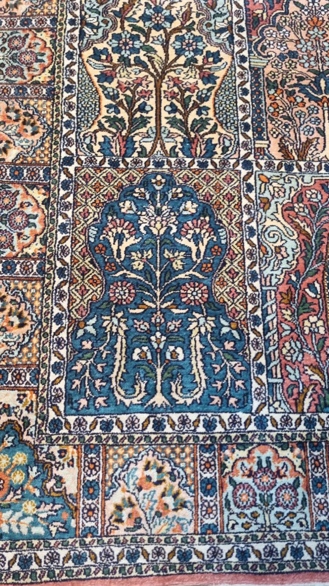 Fully Hand-knotted Oriental Silk And Cashmere Rug 158 Cm X 84 Cm