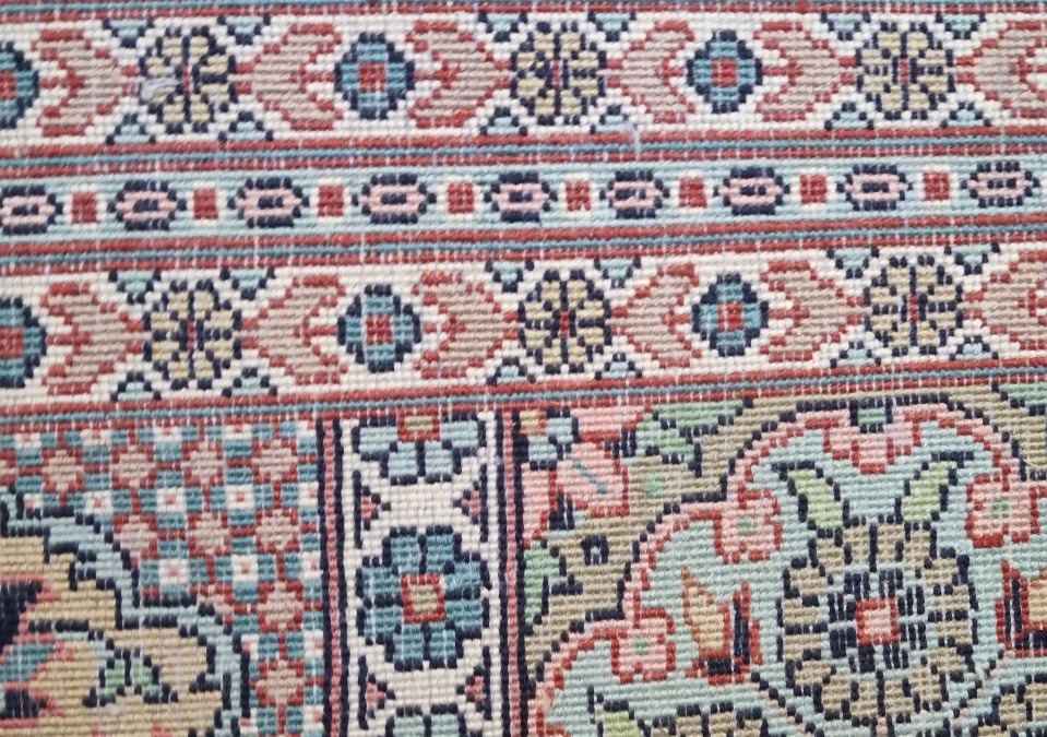 Fully Hand-knotted Silk And Cashmere Rug From The Orient   3-photo-3