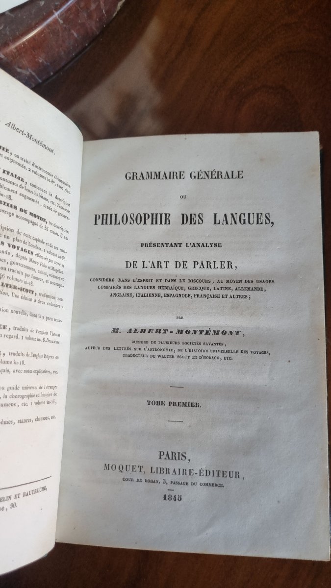 LIVRE ANCIEN ALBERT MONTÉMONT  PHILOSOPHIE DES LANGUES  1845-photo-4