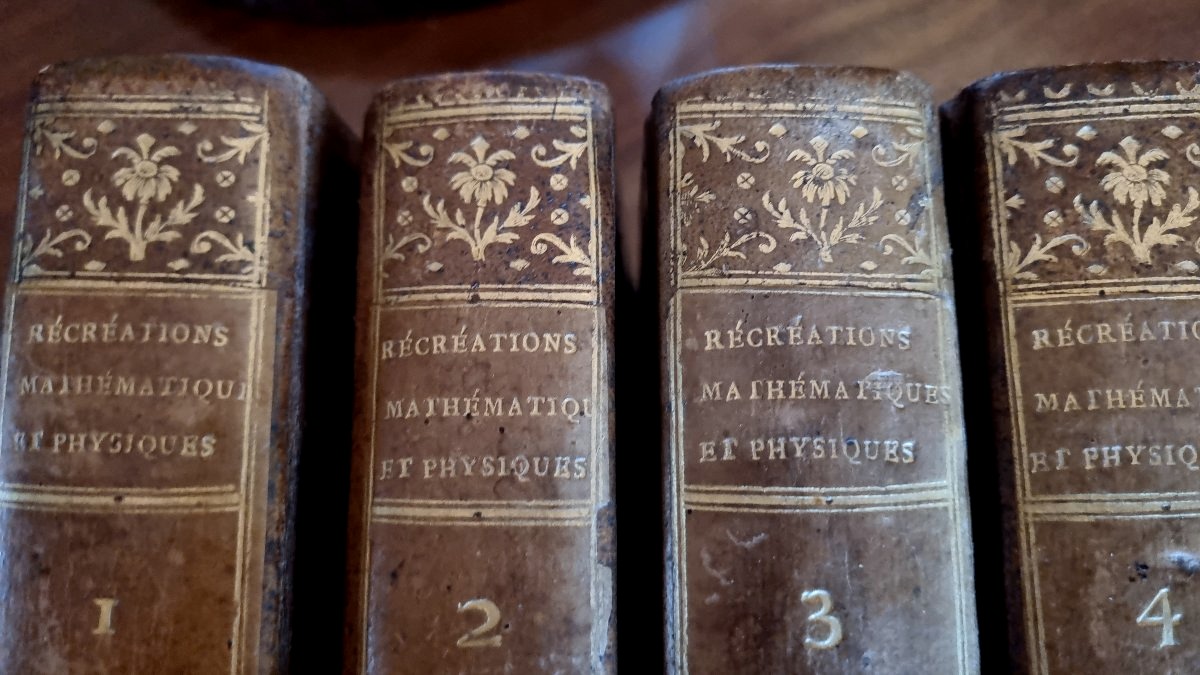 Ozanam Mathematical And Physical Recreations 1790 4 Volumes 18th Century Antique Book Science -photo-2