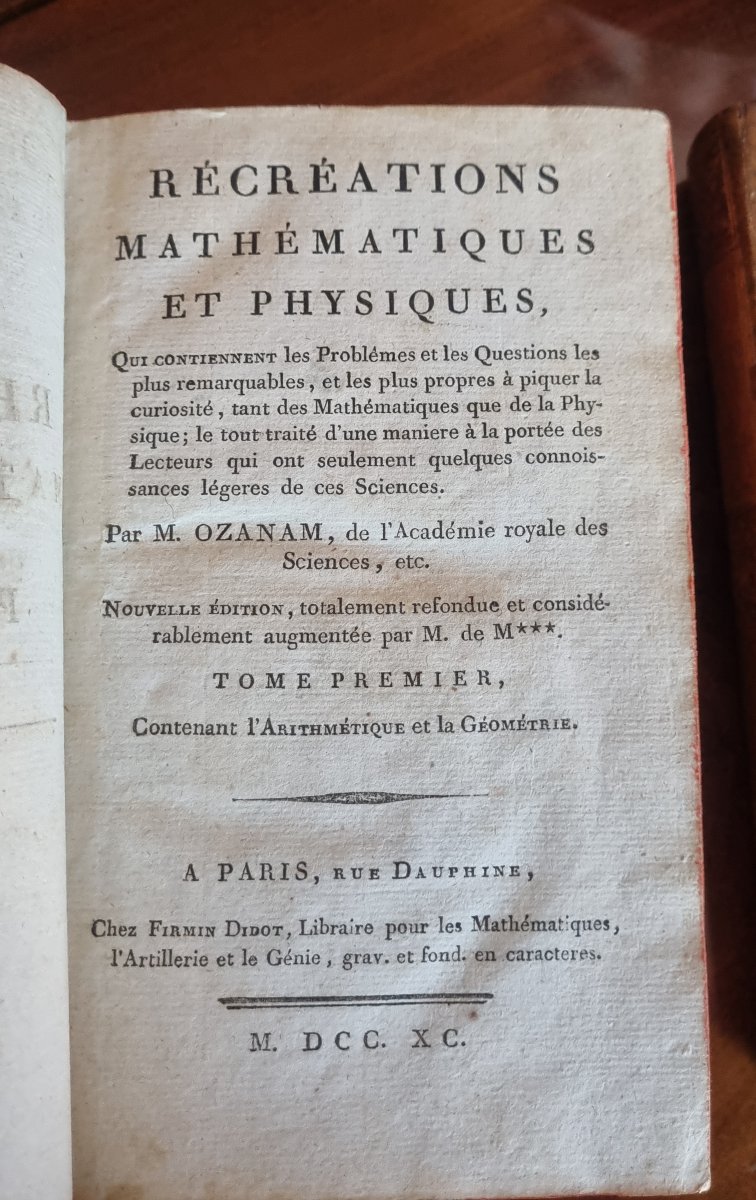 Ozanam Mathematical And Physical Recreations 1790 4 Volumes 18th Century Antique Book Science -photo-3