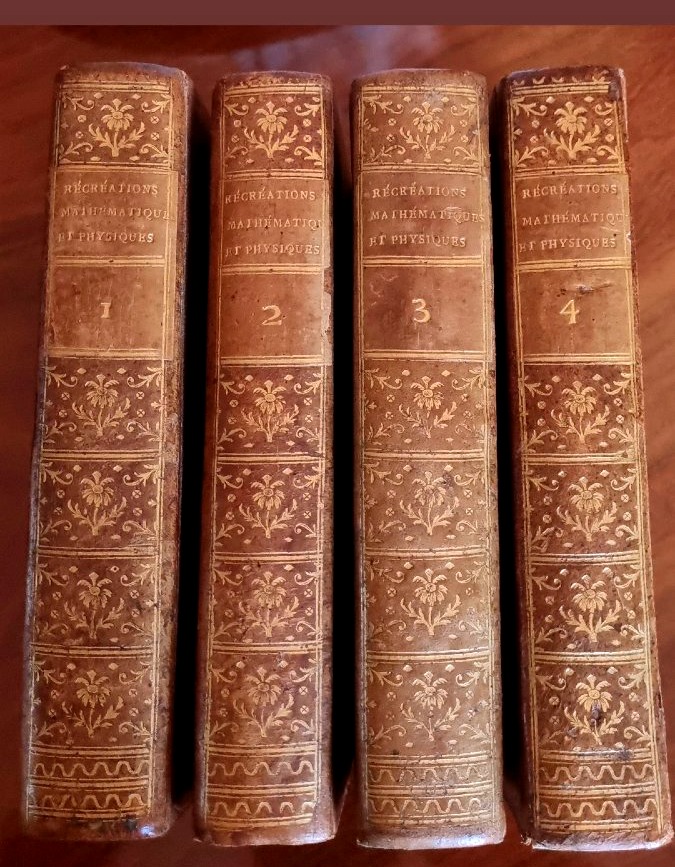Ozanam Mathematical And Physical Recreations 1790 4 Volumes 18th Century Antique Book Science 