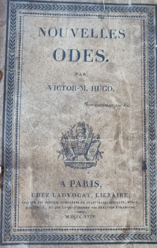 Victor Hugo, *new Odes*, First Edition, 1824