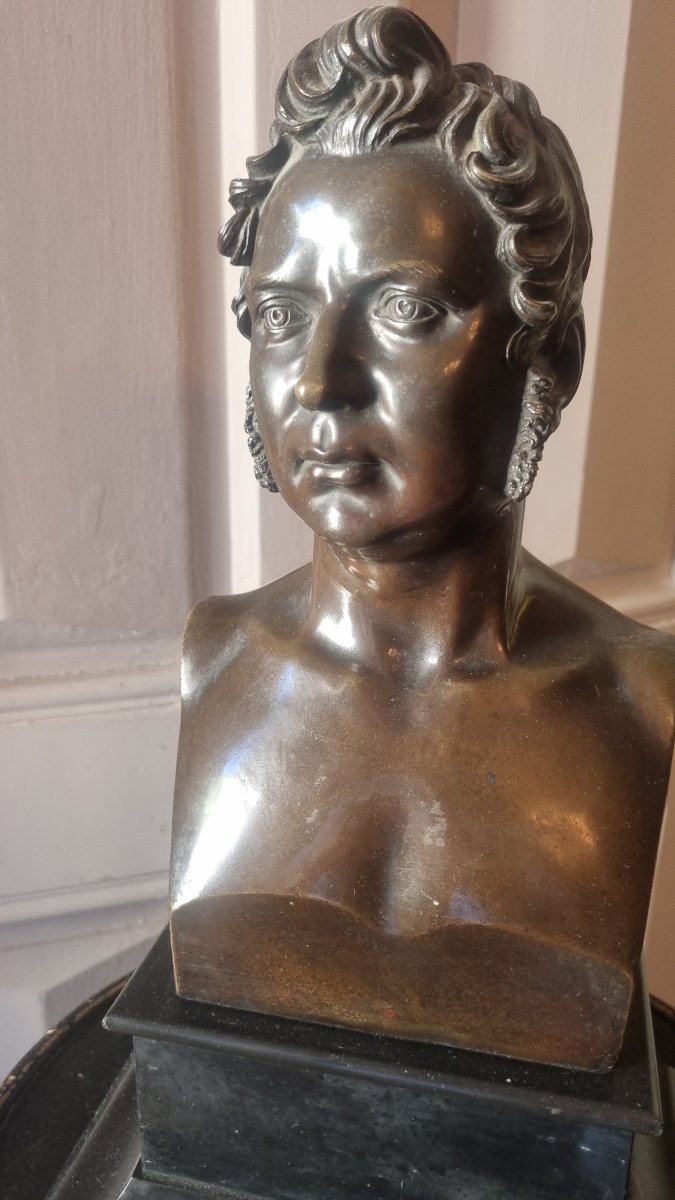 BUSTE D'HOMME EN BRONZE ÉPOQUE RESTAURATION CHARLES X-photo-2