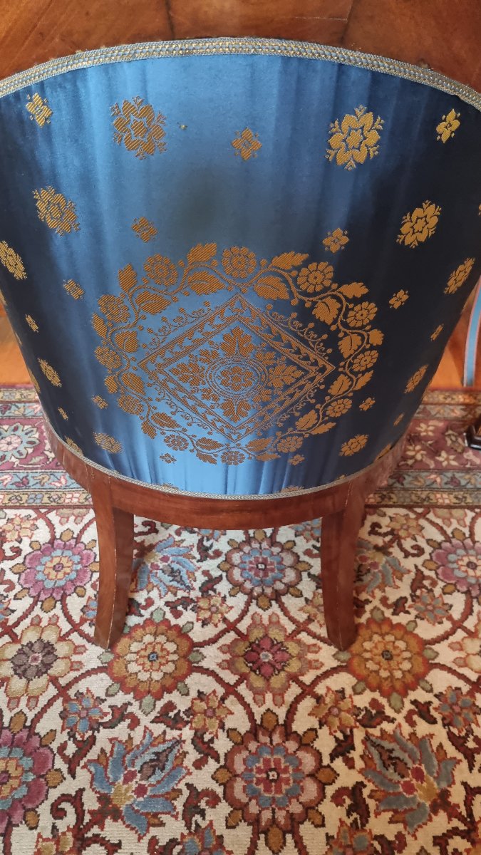 Charles X-era Mahogany Gondola Armchair  -photo-1