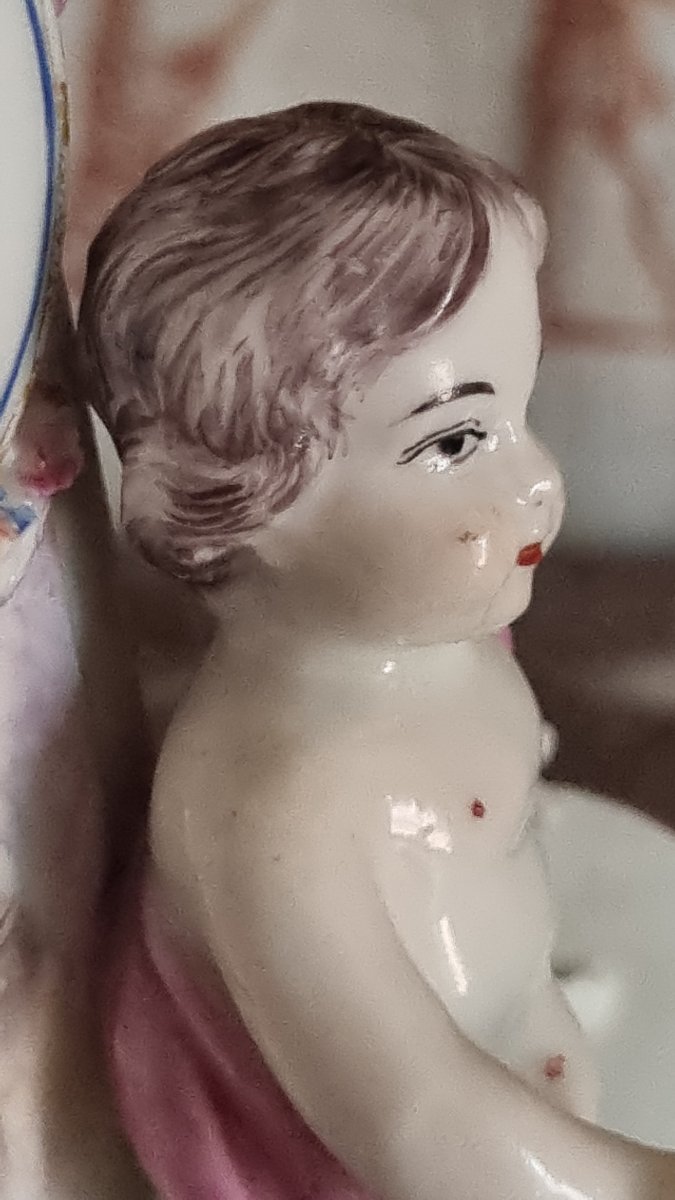 Mennecy Soft Porcelain, Duke Of Villeroy, 18th-century Group, Obelisk With Putti-photo-4