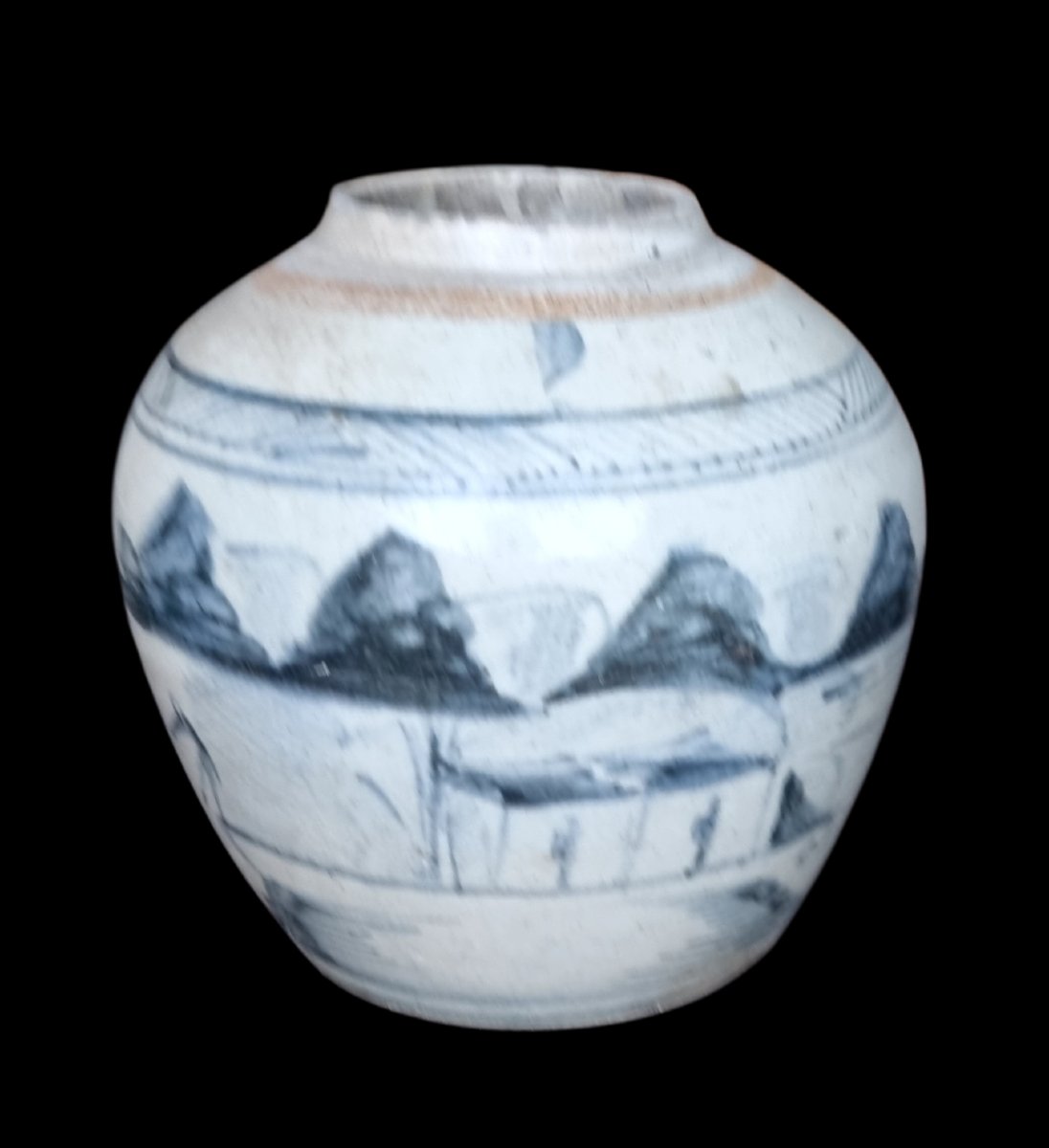 POT À GINGEMBRE CHINE PORCELAINE ÉPOQUE XIXe