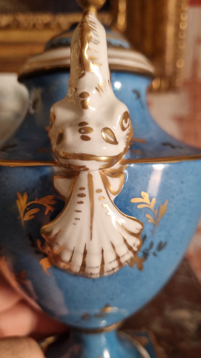 Covered Vase. Porcelain In The Sèvres Style, Late 19th Century, Napoleon III, Paris-photo-2